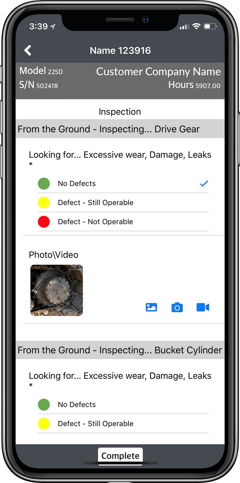 5ef3cd9c17f099415579b477_inspect-2.0-inspection-phone-p-800 Product Image: FI™ Digital Inspection using FI Inspection app